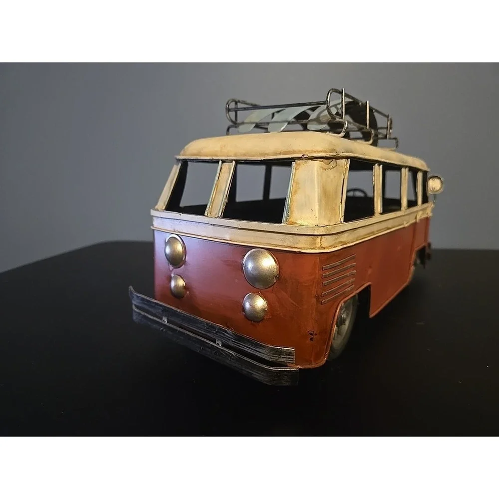 Volkswagen Deluxe Bus Metal Decor VW Van Roof‎ Rack Surfboards Collectible Art